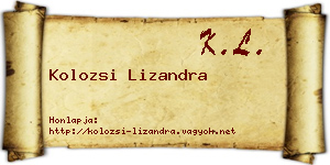 Kolozsi Lizandra névjegykártya
